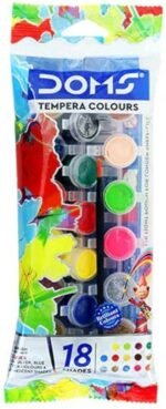 DOMS Tempera Colours 18 Shades Set | Non-Toxic Poster Paints with Brush & 18 Brilliant Colors | MNK SHOP - Image 6