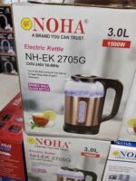 NOHA NH-EK 2705G Electric Kettle 3.0L | 1500W Double Wall Glass Kettle with Dry Boil Protection | MNK SHOP
