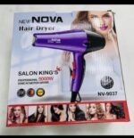 NOVA V&G NV-9037 Professional Hair Dryer | 5000W Ionic AC Motor | 2 Speed & 3 Heat Settings | MNK SHOP - Image 4