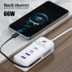 Rack Charger Anti-Slippery Power Socket | 66W Fast Charging Station | 4 USB + 2 PD Type-C | 6 Device Charging Hub | MNK SHOP - Image 8