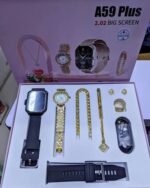 A59 Plus Ladies Smartwatch & Luxury Jewelry 6-in-1 Gift Set | 2.02" HD Display | Bluetooth Calling | Premium Women’s Fashion Combo | MNK SHOP - Image 8