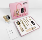 A58 Plus Ladies Smart Watch & Jewelry Combo Set | 2.01" HD Full Touch Display | Bluetooth Calling | 8-in-1 Gift Set | MNK SHOP - Image 4