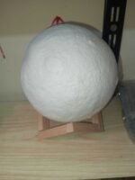 3D Printed Moon Lamp Night Light | Realistic Moon Texture with Interlocking Wooden Stand | MNK SHOP - Image 3