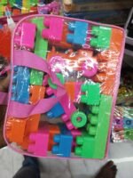 Large Plastic Building Blocks Toy Set with Zipper Storage Bag | Colorful Interlocking Blocks for Kids | MNK SHOP - Image 6