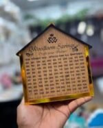 30,000 Taka House Shaped Money Saving Box | 6×6×3 Inch Wooden Piggy Bank with Bottom Access Panel | Savings Challenge Box | MNK SHOP - Image 7