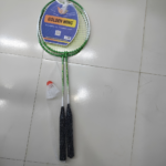 Golden Wing 102 Large Size Badminton Racket Pair Set (2 Pcs) - Green Frame, High-Tension Pre-Strung, Full Cover Bag & Free Shuttlecock | গোল্ডেন উইং ১০২ বড় সাইজ ব্যাডমিন্টন র‍্যাকেট জোড়া সেট | MNK SHOP