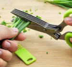 Multi-Blade Kitchen Herb Scissors | 5 Stainless Steel Blades with Cleaning Comb | Vegetable & Herb Chopper | MNK SHOP - Image 8