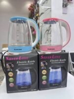 Sweet Love Glass Electric Kettle | Borosilicate Glass with Blue LED Light & 360° Cordless Base | Auto Shut-Off & Dry-Boil Protection | MNK SHOP - Image 2