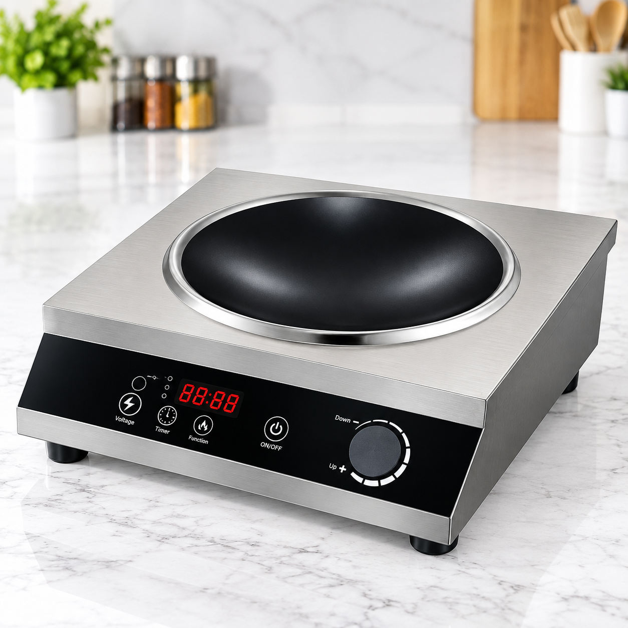 23b8bf9bb8fbb0f1c3c9044d94589b31_2200x2200q80 1 Piece Bajaj BJ-12 FS Inverter Infrared Cooker | Stainless Steel Body with Curved Crystal Panel & LED Display | MNK SHOP - Image 1