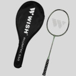Wish Alumtec 550 Badminton Racket - Metallic Olive Green Shaft, Black Frame, Pre-Strung, Black Non-Slip Grip, Oval Zipper Head Bag | উইশ অ্যালুমটেক ৫৫০ ব্যাডমিন্টন র‍্যাকেট | MNK SHOP - Image 2