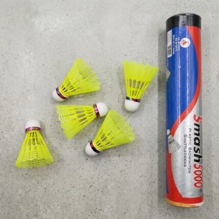 Smash 5000 Plastic Badminton Shuttlecock 5 Pcs Set | স্ম্যাশ ৫০০০ প্লাস্টিক ব্যাডমিন্টন শাটলকক | MNK SHOP