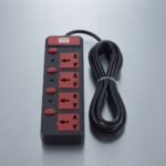 4 Part Power M-2000 Universal Extension Socket | Individual Switch 4-Way Multi-Plug | MNK SHOP - Image 2
