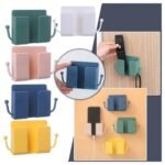Multi-Functional Wall Holder with Cable Hook Slots | Mobile, Remote, Plug & Key Organizer | Wall Mounted Storage Holder | MNK SHOP - Image 3