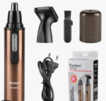 Kemei KM-6629 2-in-1 Rechargeable Hair & Nose Trimmer | Beard, Nose & Ear Grooming Kit - Image 4