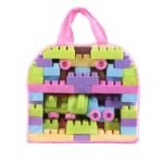 Large Plastic Building Blocks Toy Set with Zipper Storage Bag | Colorful Interlocking Blocks for Kids | MNK SHOP - Image 4