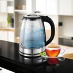 Sweet Love Glass Electric Kettle | Borosilicate Glass with Blue LED Light & 360° Cordless Base | Auto Shut-Off & Dry-Boil Protection | MNK SHOP