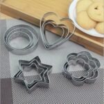 12 Pieces Stainless Steel Cookie & Cake Cutter Set | Heart, Star, Flower & Round Shapes | MNK SHOP - Image 7