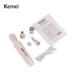 Kemei KM-3024 4-in-1 Rechargeable Lady Shaver | Women's Hair Removal & Grooming Kit - Image 8