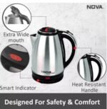 NOVA 2L Electric Kettle | Dark Metallic Finish with 360° Rotational Base, Auto Shut-Off & Boil-Dry Protection | MNK SHOP - Image 7