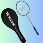 Wish Alumtec 550 Badminton Racket - Metallic Olive Green Shaft, Black Frame, Pre-Strung, Black Non-Slip Grip, Oval Zipper Head Bag | উইশ অ্যালুমটেক ৫৫০ ব্যাডমিন্টন র‍্যাকেট | MNK SHOP - Image 3