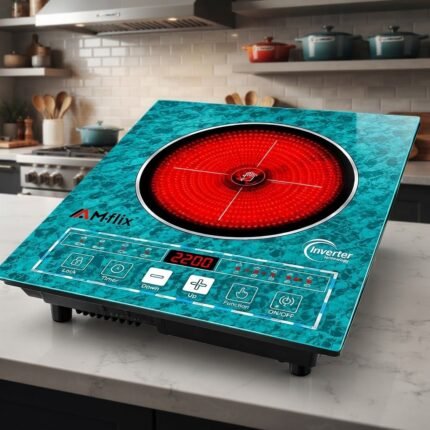 1 Piece Mflix MIC-C3 2200W Inverter Infrared Cooker | 6mm Crystal Glass & Full Touch Control | MNK SHOP