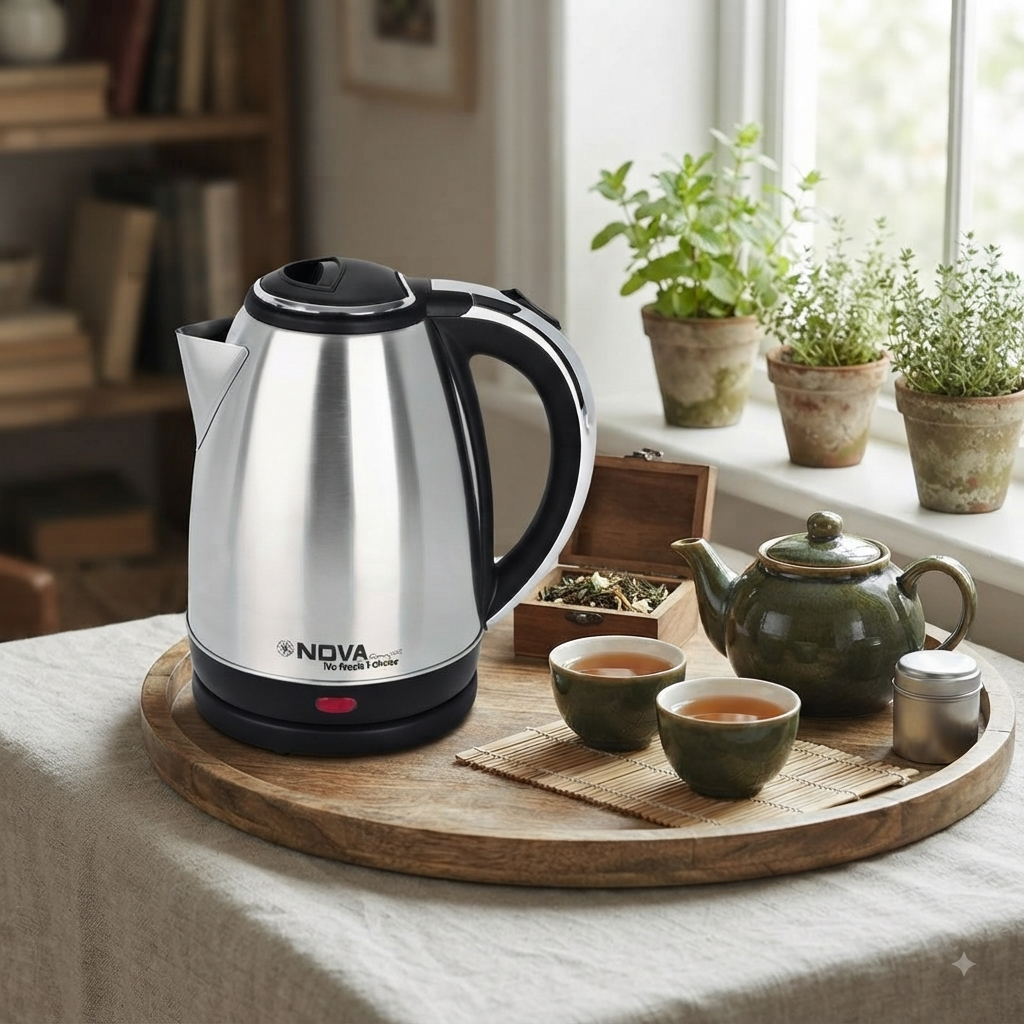 a8269f4214e8650c9a46371e9f5f8308_2200x2200q80 NOVA 2L Electric Kettle | Dark Metallic Finish with 360° Rotational Base, Auto Shut-Off & Boil-Dry Protection | MNK SHOP - Image 1
