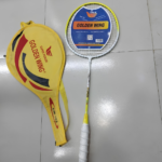 Golden Wing 103 Super Power Series Single Badminton Racket - White Frame Neon Yellow Black Shaft, White Ribbed Grip, Full Zipper Cover Bag | গোল্ডেন উইং ১০৩ সুপার পাওয়ার সিঙ্গেল এলিট প্যাক | MNK SHOP - Image 4