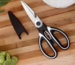 Multi-Functional Stainless Steel Kitchen Scissors | Nutcracker & Bottle Opener | Heavy Duty Kitchen Shears with Safety Sheath | MNK SHOP - Image 6