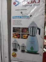 Bajaj Hotel King Mixer Grinder | 3 Stainless Steel Jars | Heavy Duty High-Speed Motor for Grinding & Blending | MNK SHOP