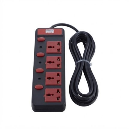 4 Part Power M-2000 Universal Extension Socket | Individual Switch 4-Way Multi-Plug | MNK SHOP