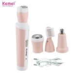 Kemei KM-3024 4-in-1 Rechargeable Lady Shaver | Women's Hair Removal & Grooming Kit - Image 6