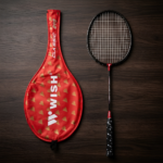 Wish Classic 316 Alumtec Series Badminton Racket - Glossy Black Frame, Red Metallic T-Joint, Pre-Strung, Oval Zipper Head Bag | উইশ ক্লাসিক ৩১৬ অ্যালুমটেক সিরিজ ব্যাডমিন্টন র‍্যাকেট | MNK SHOP - Image 3