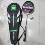 Golden Wing Super GW-907 Single Badminton Racket - Metallic Silver Black Shaft, Carbon Texture Design, High-Tension White Nylon String, Full Zipper Cover Bag | গোল্ডেন উইং সুপার জিডব্লিউ-৯০৭ ব্যাডমিন্টন র‍্যাকেট সিঙ্গেল এলিট প্যাক | MNK SHOP - Image 4