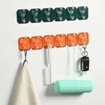6 Pieces Self Adhesive Wall Hooks Set | Square Heavy Duty Hanging Hooks | MNK SHOP - Image 2