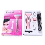 Kemei KM-6637 4-in-1 Rechargeable Lady Shaver | Women's Multi-Functional Grooming Kit - Image 4