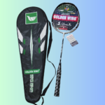 Golden Wing Super GW-907 Single Badminton Racket - Metallic Silver Black Shaft, Carbon Texture Design, High-Tension White Nylon String, Full Zipper Cover Bag | গোল্ডেন উইং সুপার জিডব্লিউ-৯০৭ ব্যাডমিন্টন র‍্যাকেট সিঙ্গেল এলিট প্যাক | MNK SHOP - Image 2
