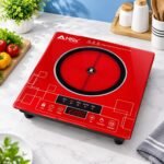 1 Piece Mflix MIC-C3 2200W Inverter Infrared Cooker | Red Marble 6mm Crystal Glass with Full Touch Control | MNK SHOP