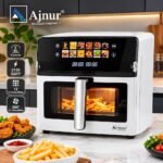 1 Piece Ajnur Elite AJAF-107D Digital Air Fryer Oven 12L 2150W | 12 Preset Programs & Touch Display | MNK SHOP