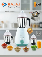 Bajaj Hotel King Mixer Grinder | 3 Stainless Steel Jars | Heavy Duty High-Speed Motor for Grinding & Blending | MNK SHOP - Image 5
